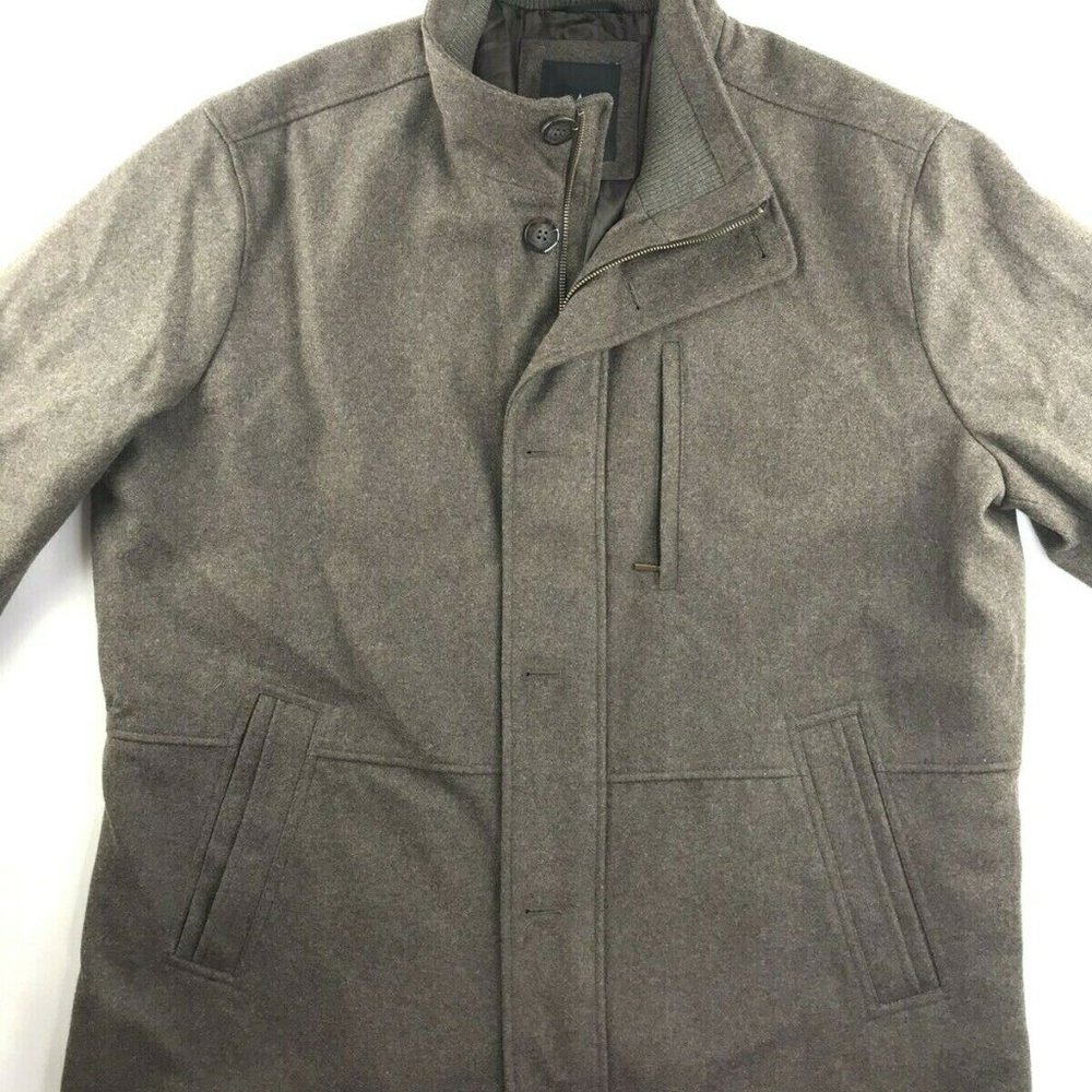 London Fog Pea Coat Men’s 2X Brown Jacket Wool